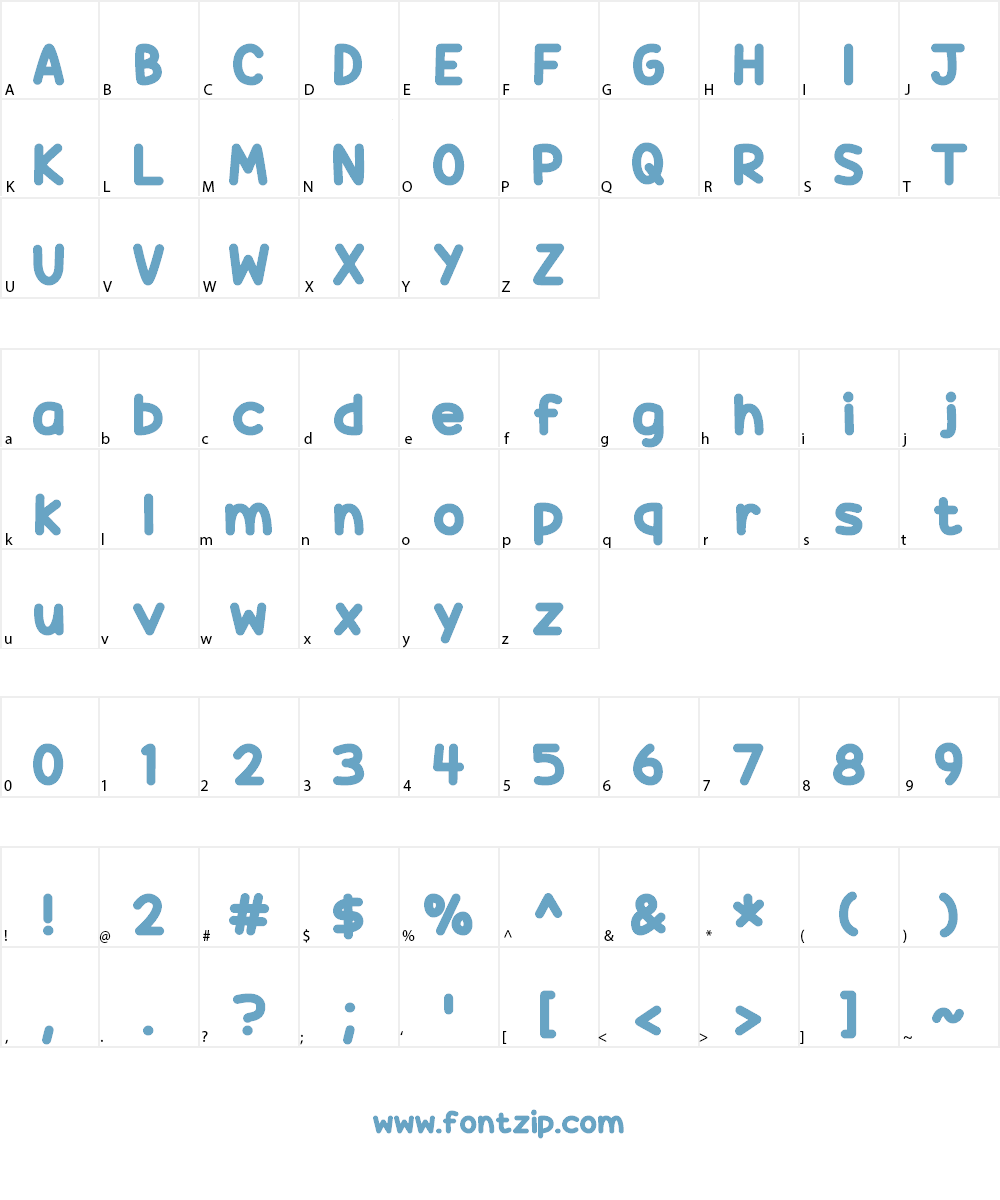 Candy Beans Font Character